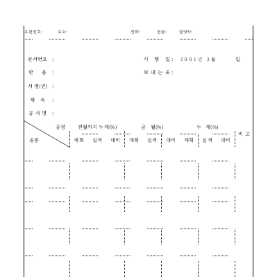 공사공정보고 공사공정보고